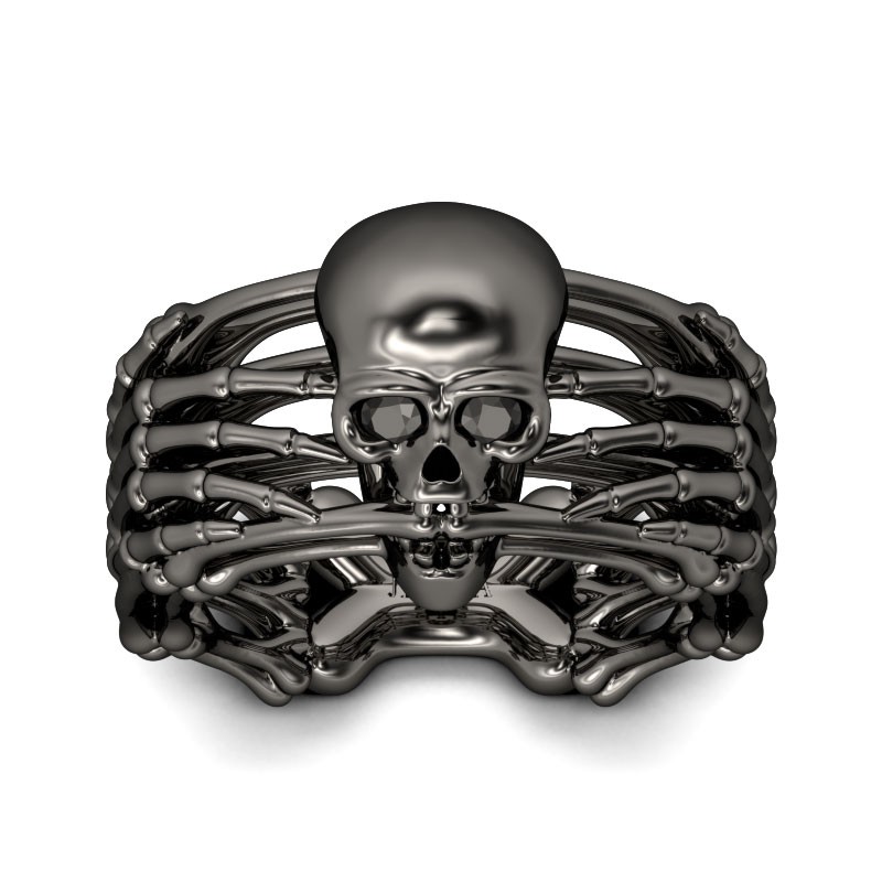 black skull ring