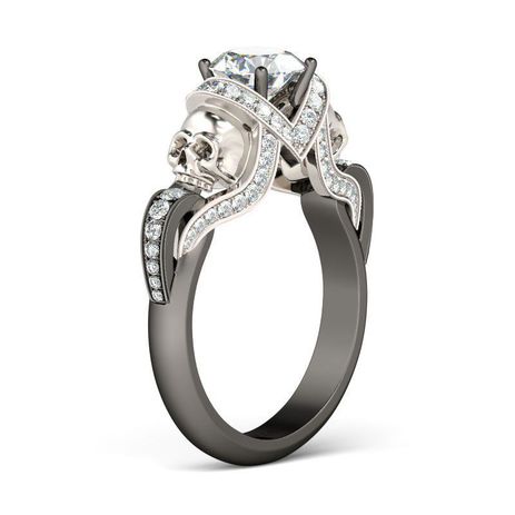 skull wedding ring