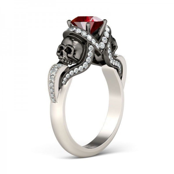 Skull wedding ring