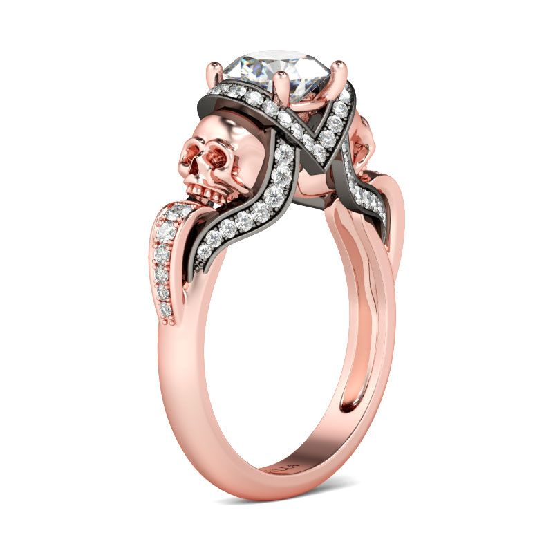 Skull wedding ring